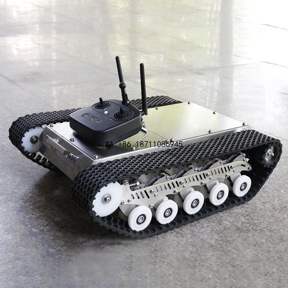 Robot Chassis - منصة هيكل روبوتية بمسارات مطاطية مع