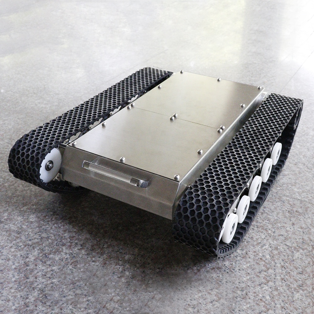 منصة هيكل روبوتية بمسارات مطاط - مراجعة Robot Chassis وسعره