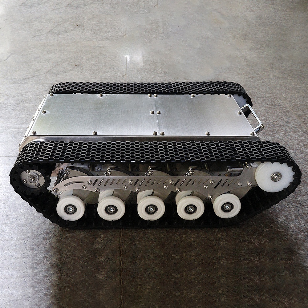 منصة هيكل روبوتية بمسارات مطاط - مراجعة Robot Chassis وسعره