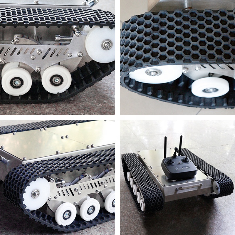 منصة هيكل روبوتية بمسارات مطاط - مراجعة Robot Chassis وسعره