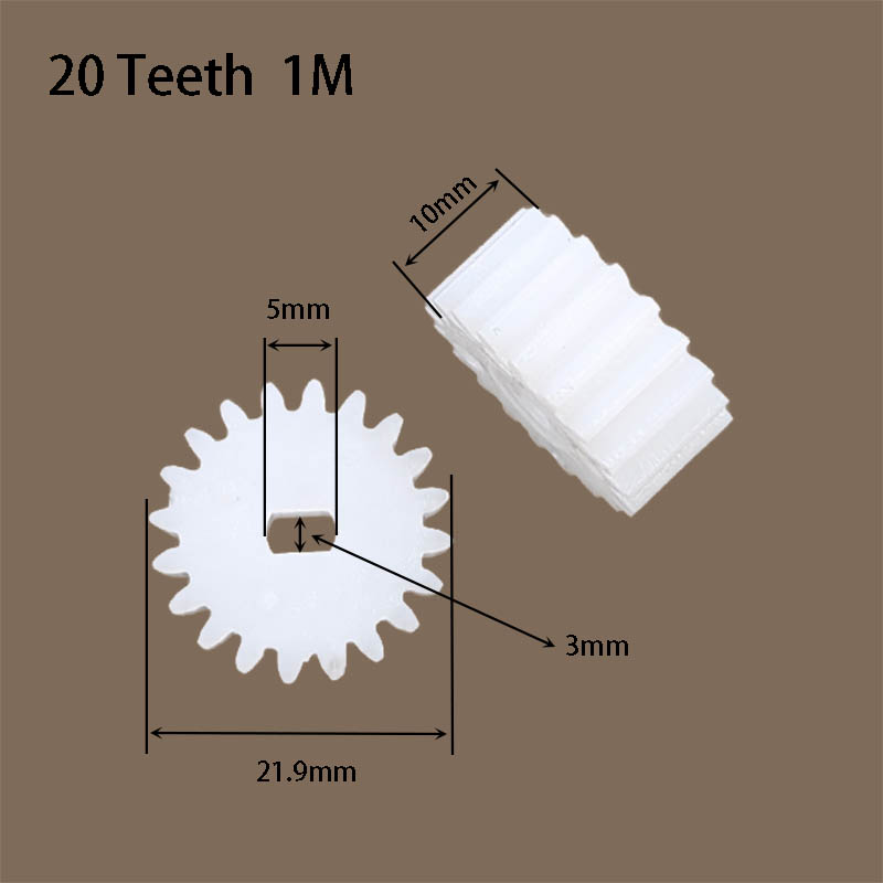 ترس بلاستيكي POM 20T 1M بفتحة  - مراجعة 28Byj-48 وسعره