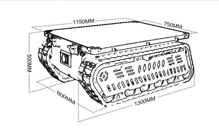 هيكل روبوت زاحف بحمولة 300-600 - مراجعة Robot Chassis وسعره
