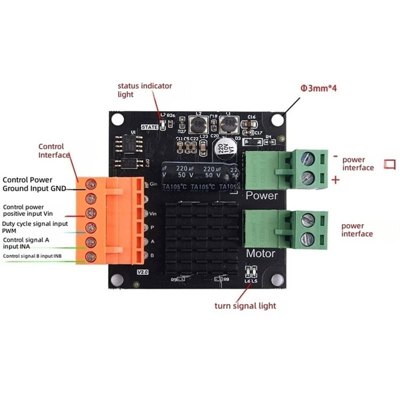 وحدة تحكم محرك تيار مستمر 12/2 - مراجعة Motor Driver Module وسعره