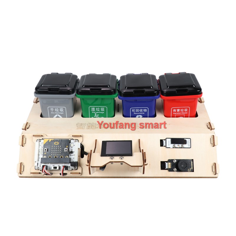 مجموعة روبوت فرز نفايات AI Vis - مراجعة Microbit وسعره